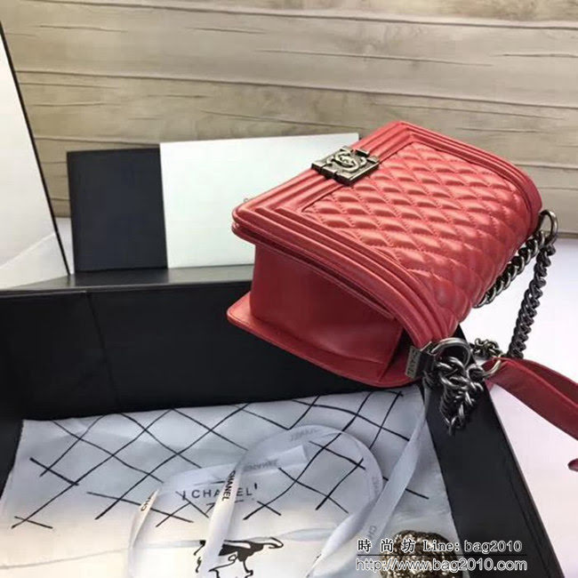 香奈兒CHANEL A67086菱格原版羊皮單肩斜挎鏈條包 DSC2088